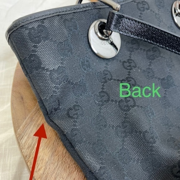 Gucci GG Vintage Logo Eclipse Canvas Fabric Tote Bag/ Shoulder Bag/ Handbag - Picture 13 of 14